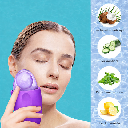 Tuabellezza IceLift™ – Rullo Viso in Silicone con Ghiaccio